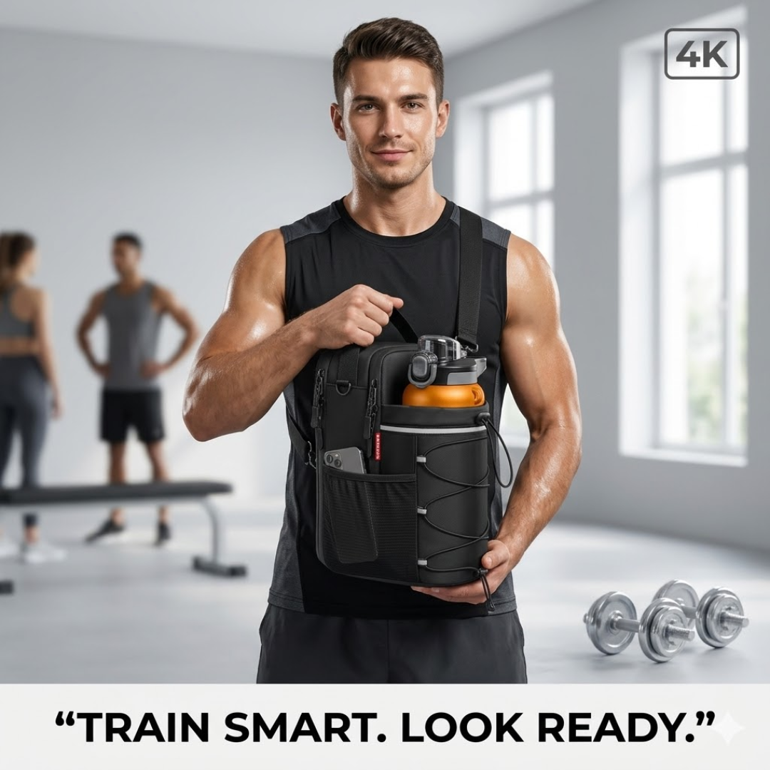 Smart Gym Organization Magnetic Storage Bag – Strong Magnetic Attachment, Multiple Storage Pockets, Water-Resistant – Keeps Gym Essentials Clean & Accessible