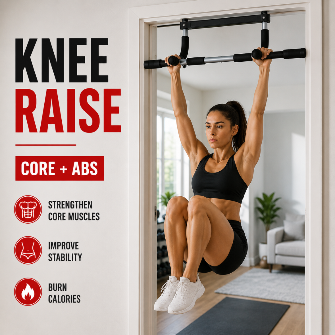 Portable Pull-Up Bar – Build Your Home Gym – No Drilling, 3 Grip Positions & Heavy Duty Steel – Train Anywhere, Get Stronger Daily – For Pull-Ups, Chin-Ups, Knee Raises & Push-Ups – Beginner to Advanced