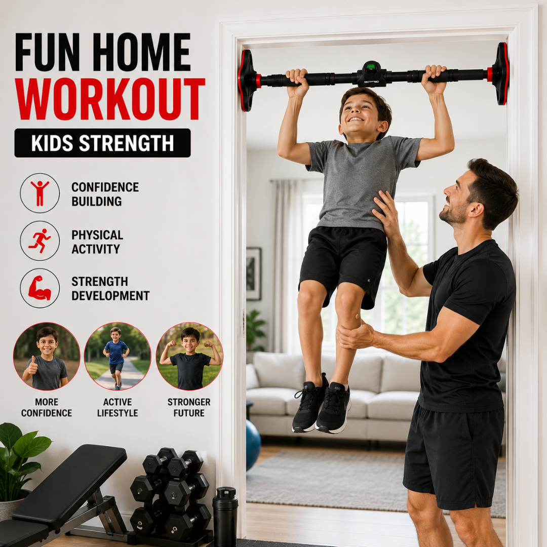 Heavy-Duty Adjustable Doorway Pull-Up Bar – Sculpt Your Upper Body from Home – Supports 150kg, No Drilling – Multi-Grip, Anti-Loosen Lock – Easy Installation – For Home & Gym – Build Muscle, Strength & Definition