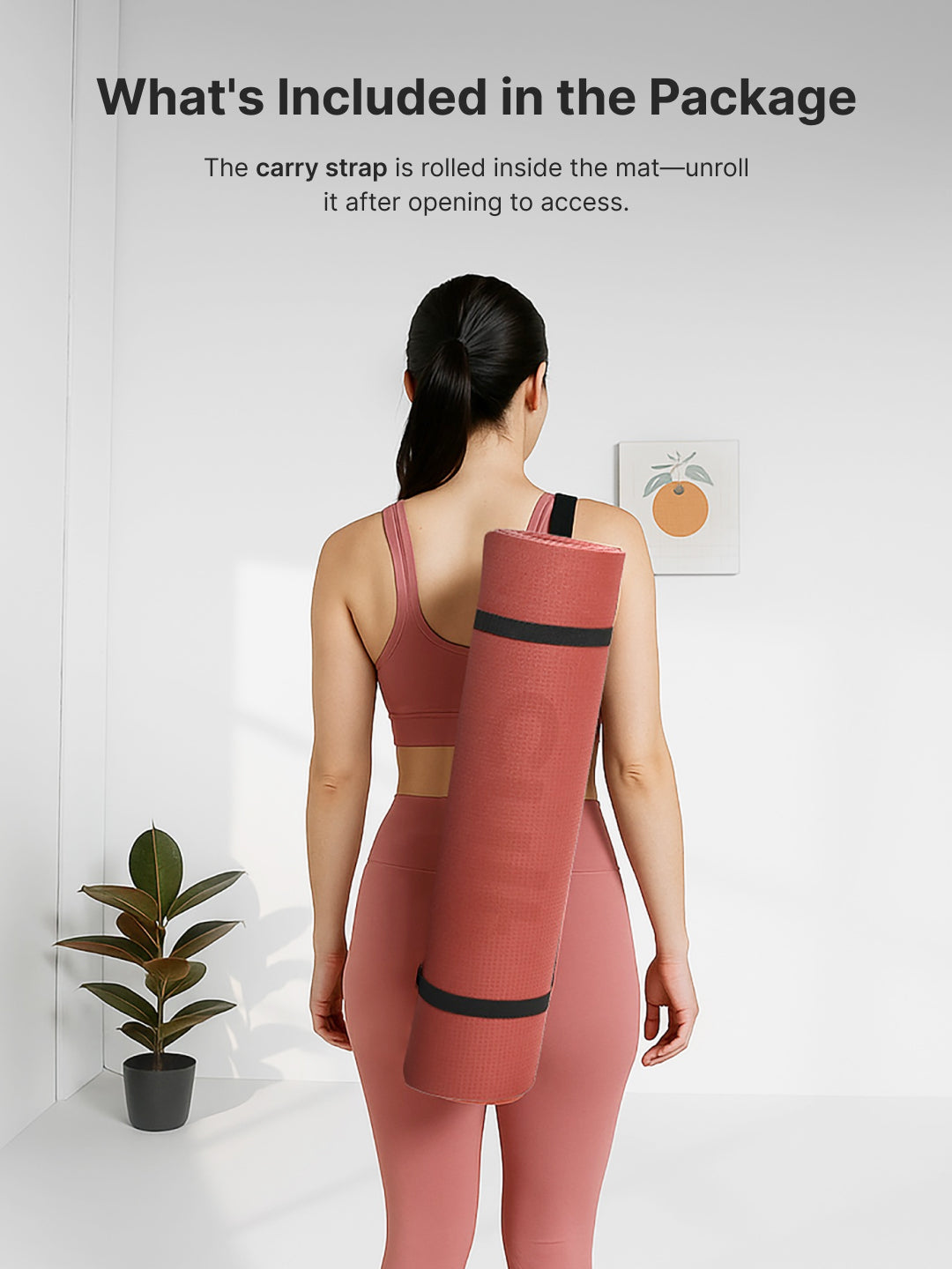 Cult Yoga Mat EVA 5mm with Carry Strap   Non-Slip, Cushioned, Sweat-Resistant, Eco-Friendly Workout Mat for Home Gym & Fitness   Brick