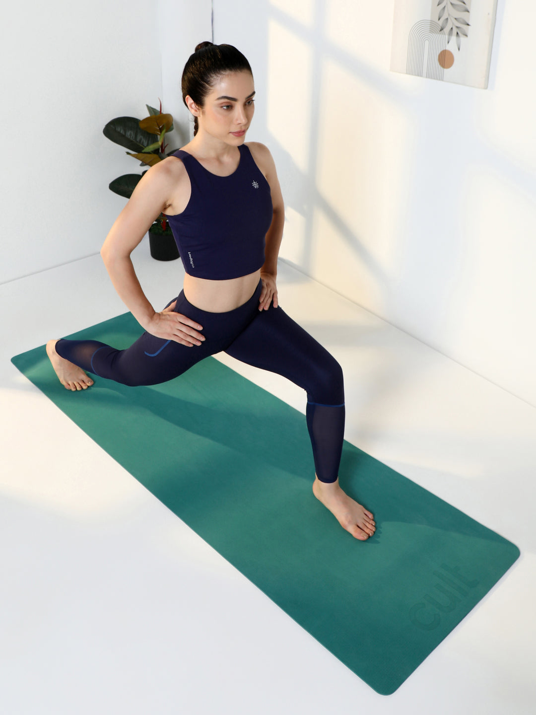 Cult Yoga Mat EVA 5mm with Carry Strap   Non-Slip, Cushioned, Sweat-Resistant, Eco-Friendly Workout Mat for Home Gym & Fitness   Sage Green