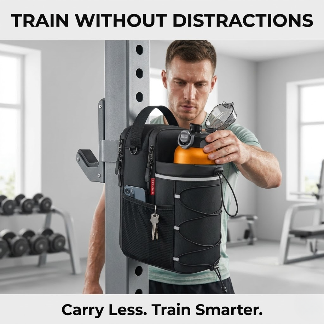 Smart Gym Organization Magnetic Storage Bag – Strong Magnetic Attachment, Multiple Storage Pockets, Water-Resistant – Keeps Gym Essentials Clean & Accessible
