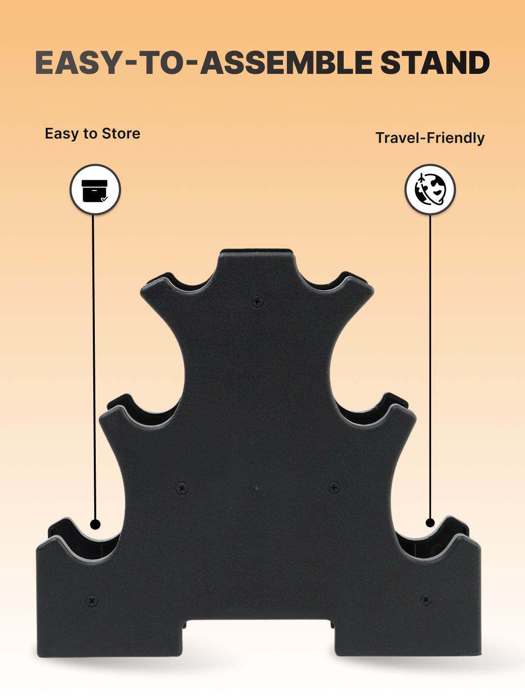 Cult Neoprene Dumbbells Combo for Gym Exercise (1kg + 2kg + 3kg Set) 12kg | Dumbbell With Stand