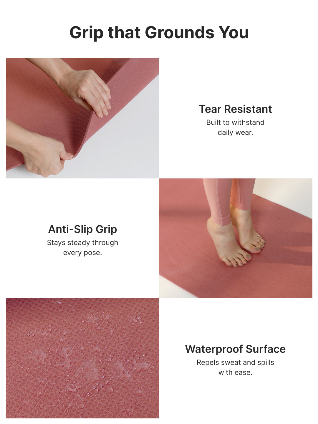 Cult Yoga Mat EVA 5mm with Carry Strap   Non-Slip, Cushioned, Sweat-Resistant, Eco-Friendly Workout Mat for Home Gym & Fitness   Brick