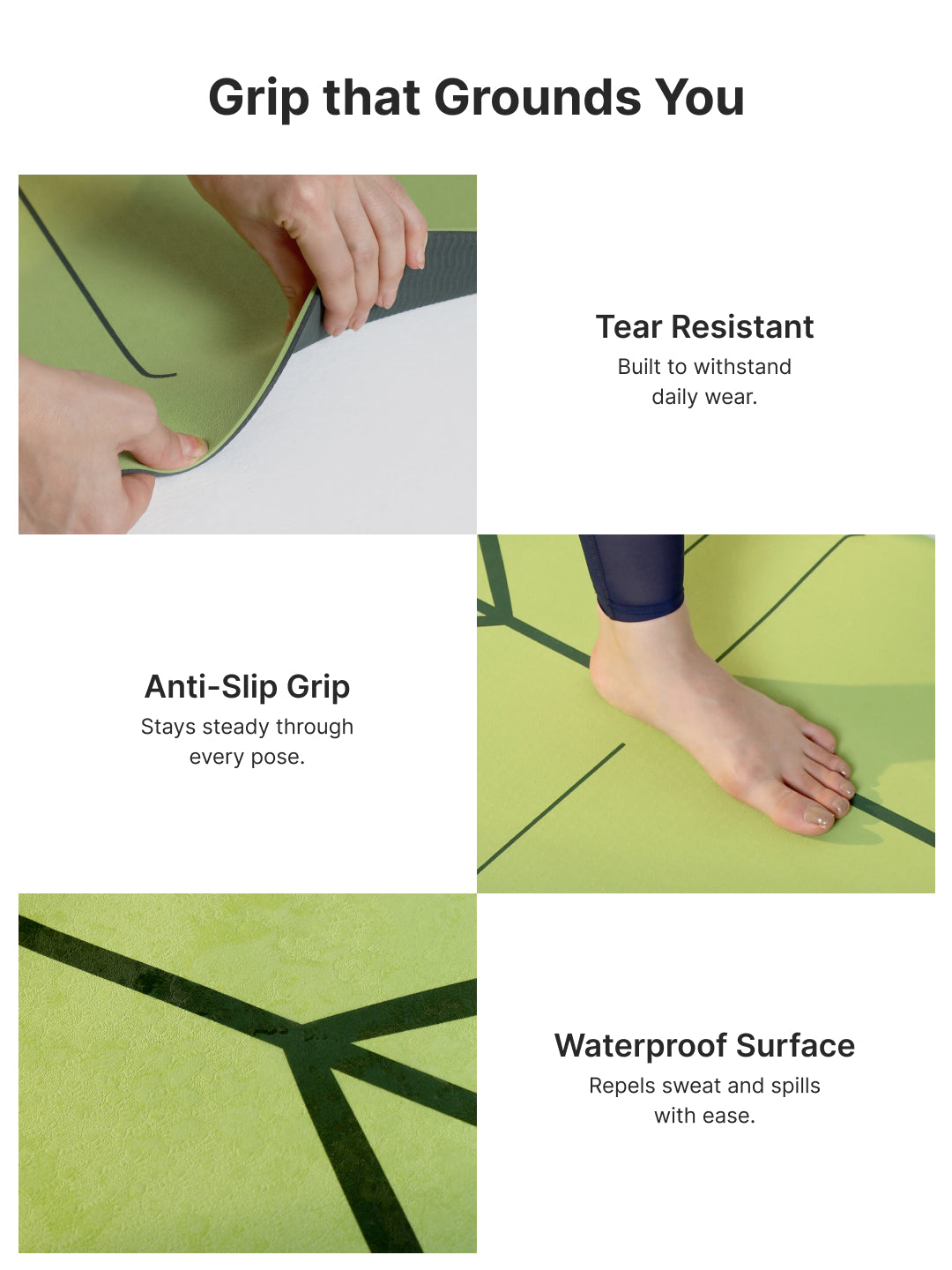 Cult TPE Yoga Mat, Non-Toxic Latex-Free, Anti-Slip, Extra-Thick Cushioning, Tear-Resistant, Travel Strap 6mm (Seismic Green)