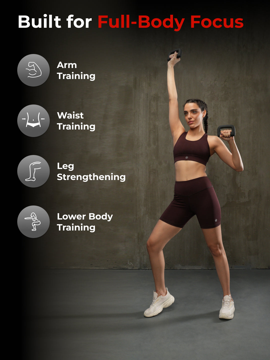 Cult UniFlex 1Kg x 2 Neoprene Hand Dumbbells | Anti-Slip Weights for Aerobics & Home Workouts