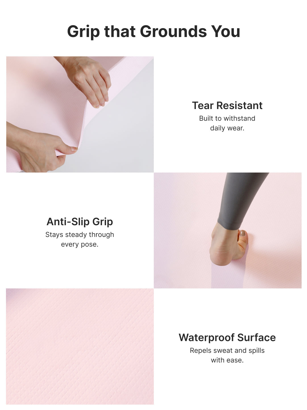 Cult Yoga Mat 4mm EVA with Carry Strap   Lightweight, Non-Slip, Cushioned & Sweat-Resistant Exercise Mat   Eco-Friendly Workout Mat for Yoga, Pilates, Meditation & Home Gym   Pink