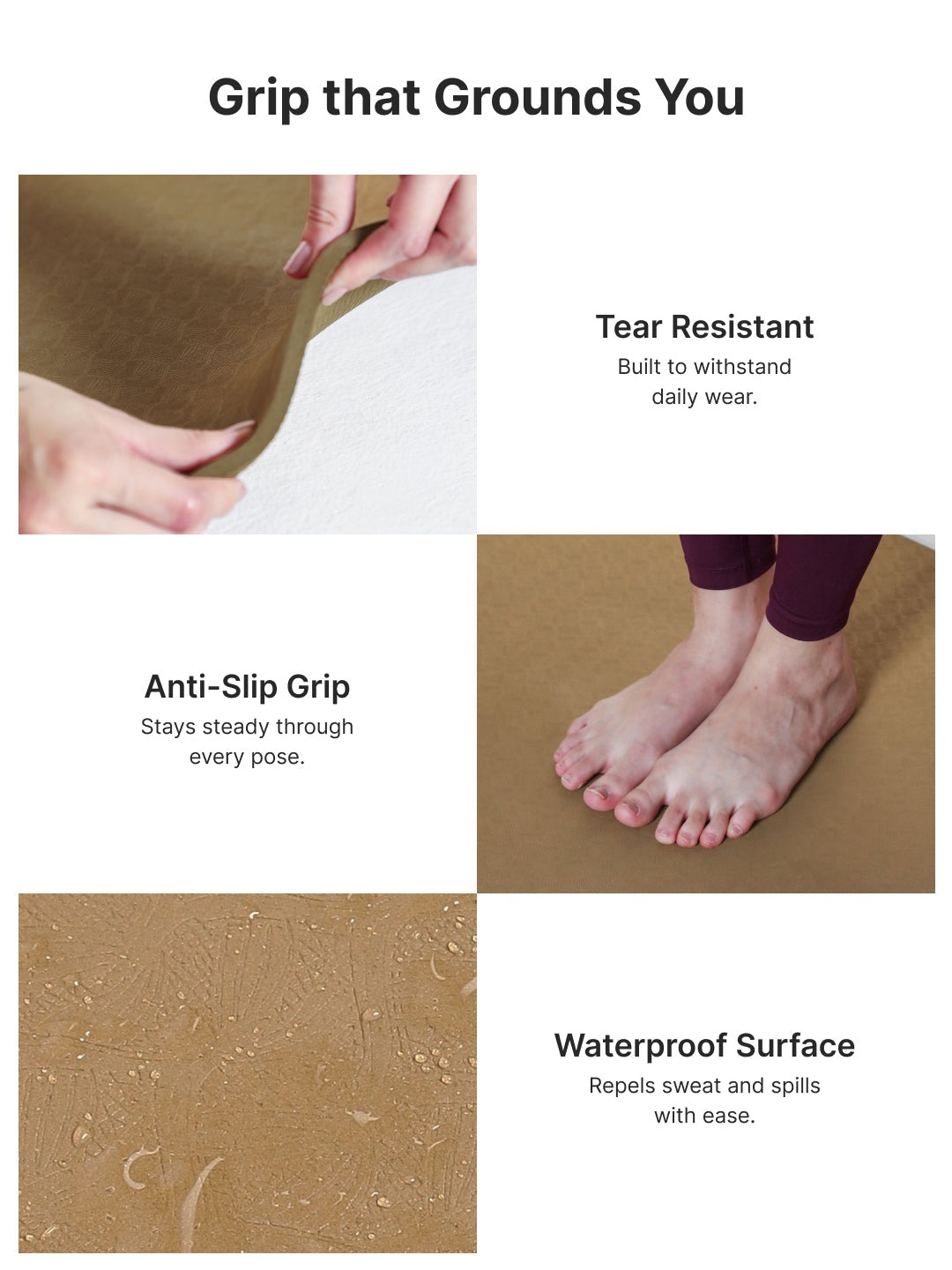 CULT Ultra Cushioned 8mm TPE Yoga & Pilates Mat   Eco-Friendly, Skin-Friendly, Anti-Skid, Tear-Resistant, Lightweight & Portable with Carry Strap and Bag   Ideal for Home, Gym & Outdoor Workouts - Brown