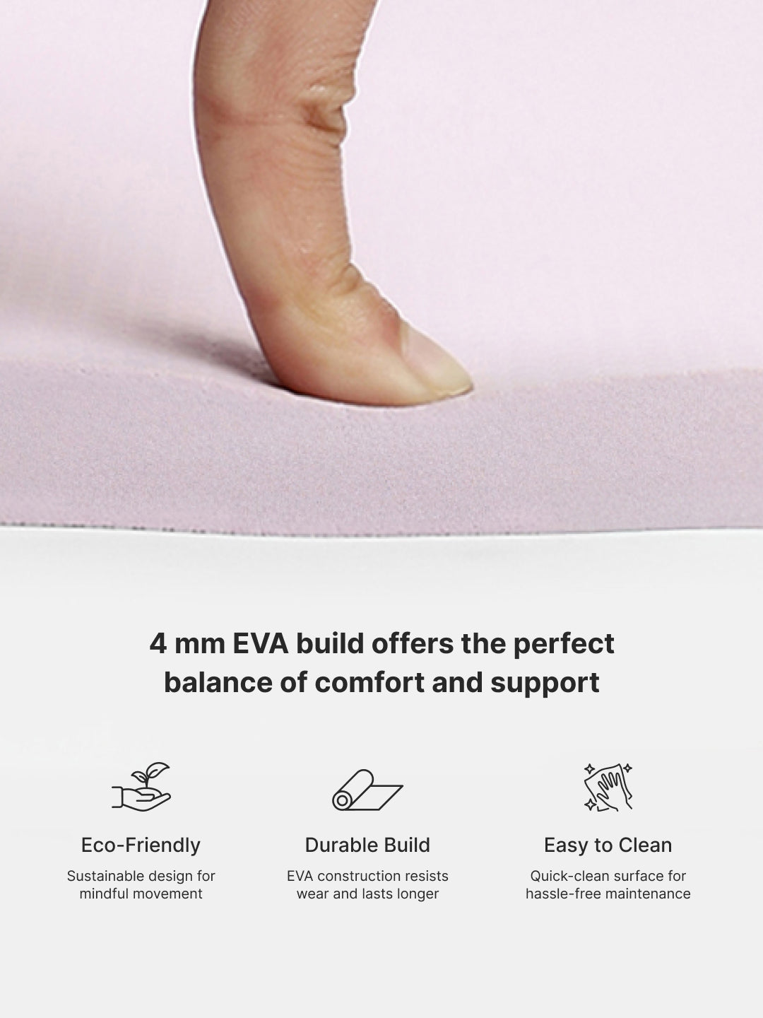 Cult Yoga Mat 4mm EVA with Carry Strap   Lightweight, Non-Slip, Cushioned & Sweat-Resistant Exercise Mat   Eco-Friendly Workout Mat for Yoga, Pilates, Meditation & Home Gym   Pink