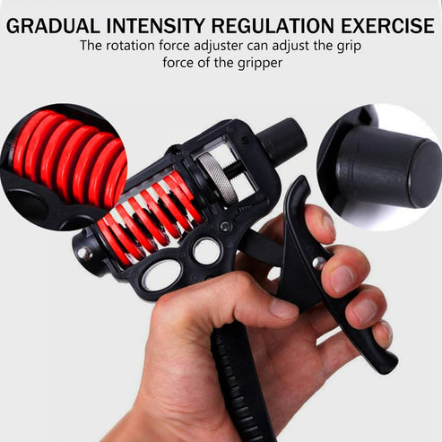 V5 Pro Adjustable Hand Gripper - 11-220 lbs Resistance with Counter & Safety Hammer