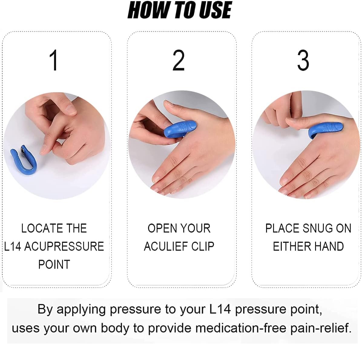 Hixideli ACU+ Sugar Control LI4 Acupressure Point Clip – Natural Blood Sugar Management