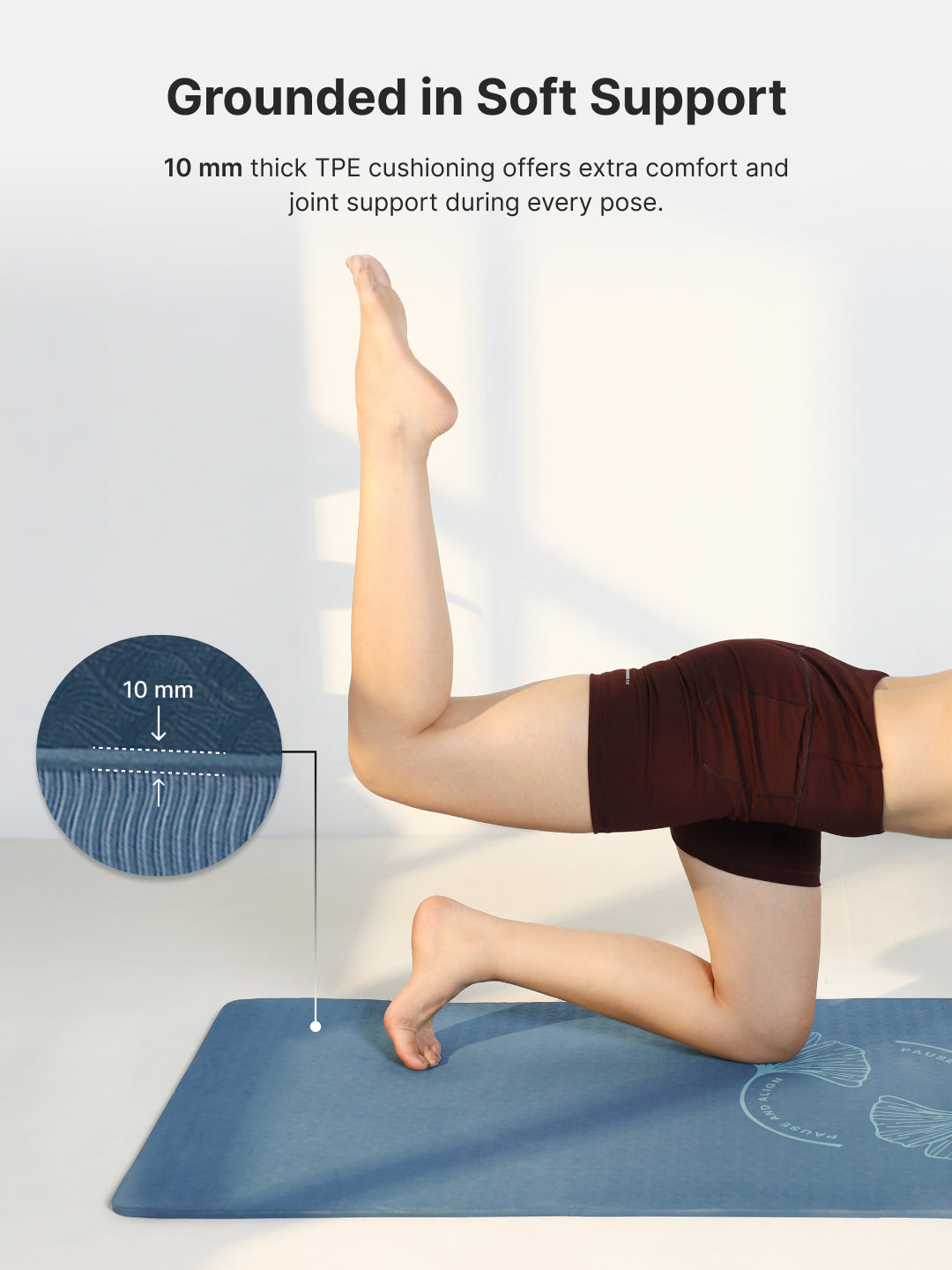 CULT TPE Yoga Mat 10mm Extra Thick with Carry Strap and Bag   Non-Toxic, Latex-Free, Anti-Slip, Tear-Resistant & Lightweight   Superior Cushioning for Joint Support, Meditation & Home Workouts- Teal