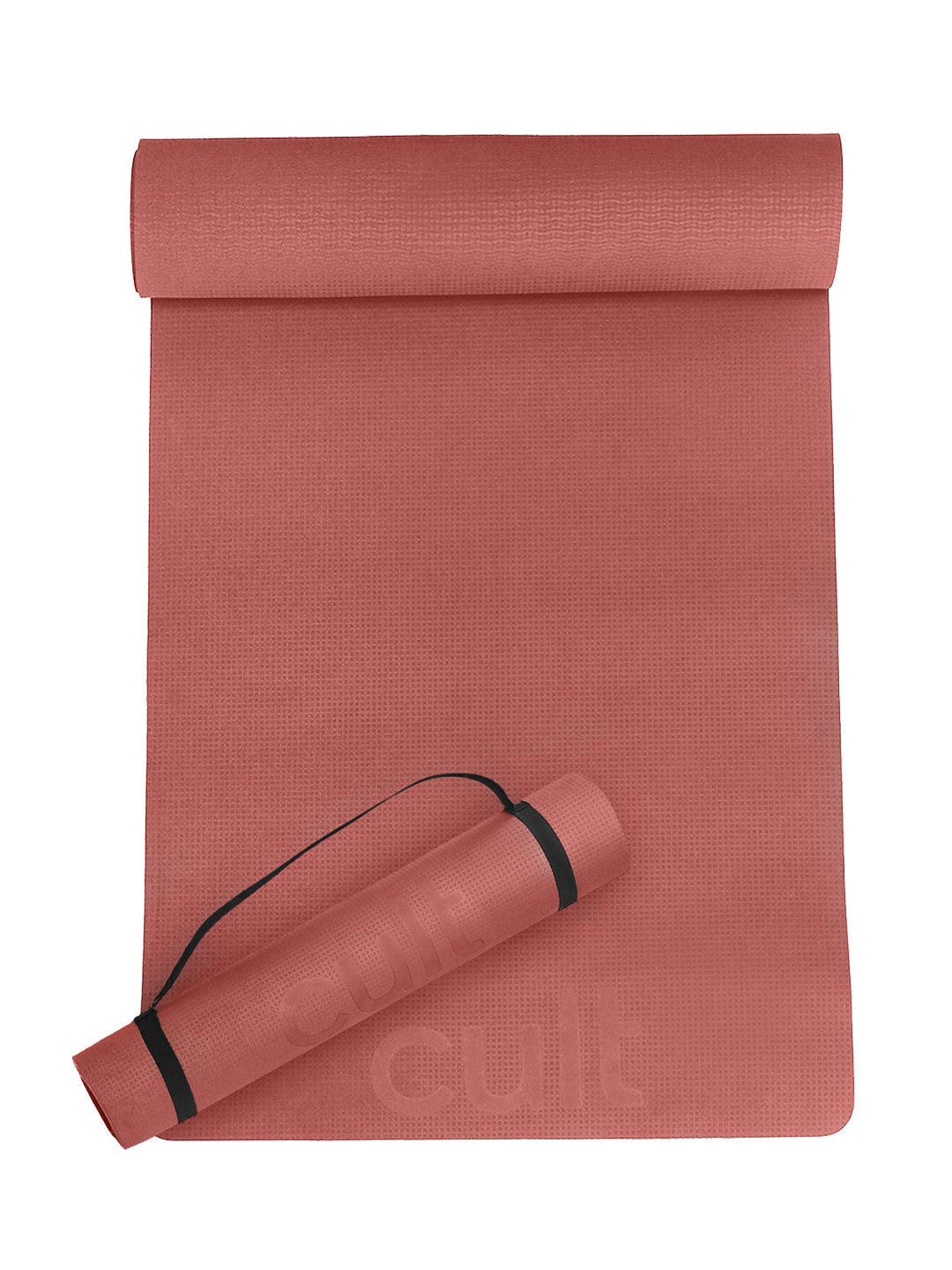 Cult Yoga Mat EVA 5mm with Carry Strap   Non-Slip, Cushioned, Sweat-Resistant, Eco-Friendly Workout Mat for Home Gym & Fitness   Brick