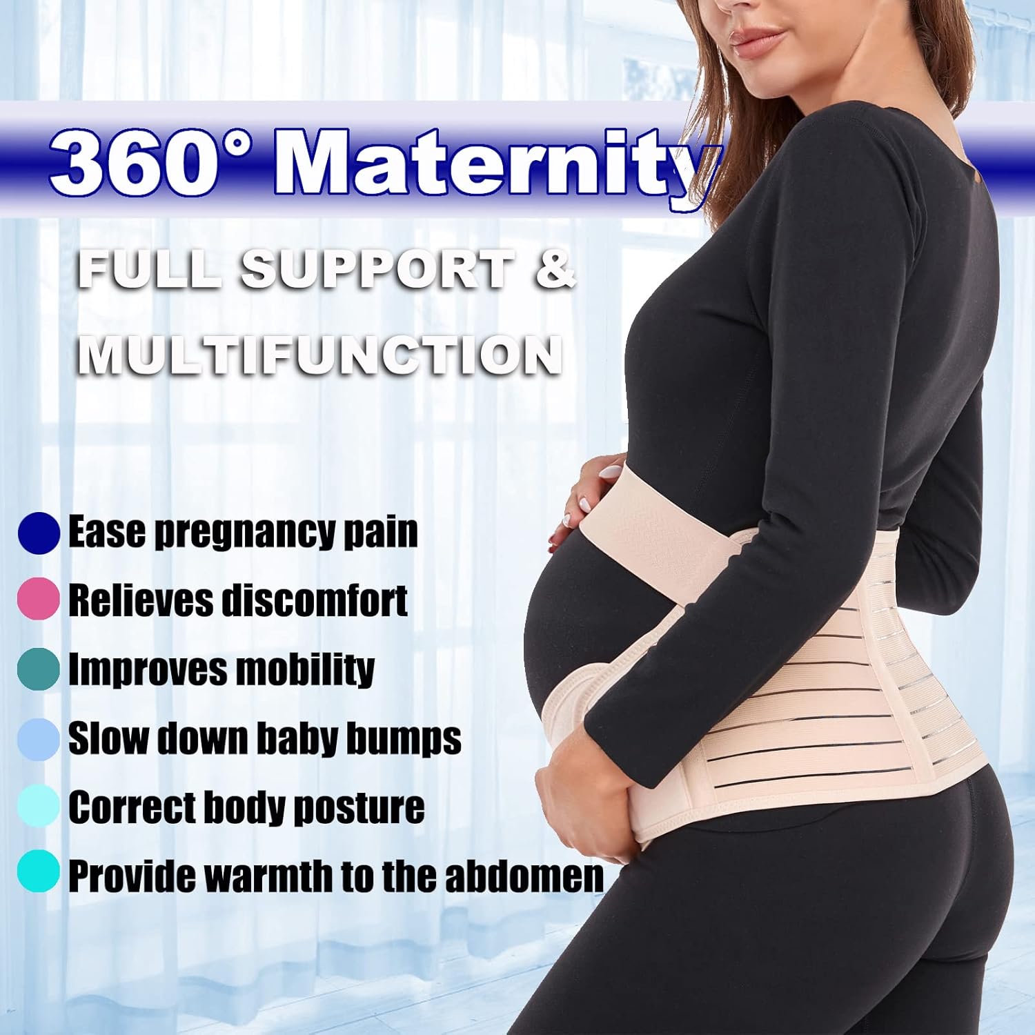 ChongErfei Maternity Belt, Pregnancy 3 in 1 Support Belt for Back/Pelvic/Hip Pain