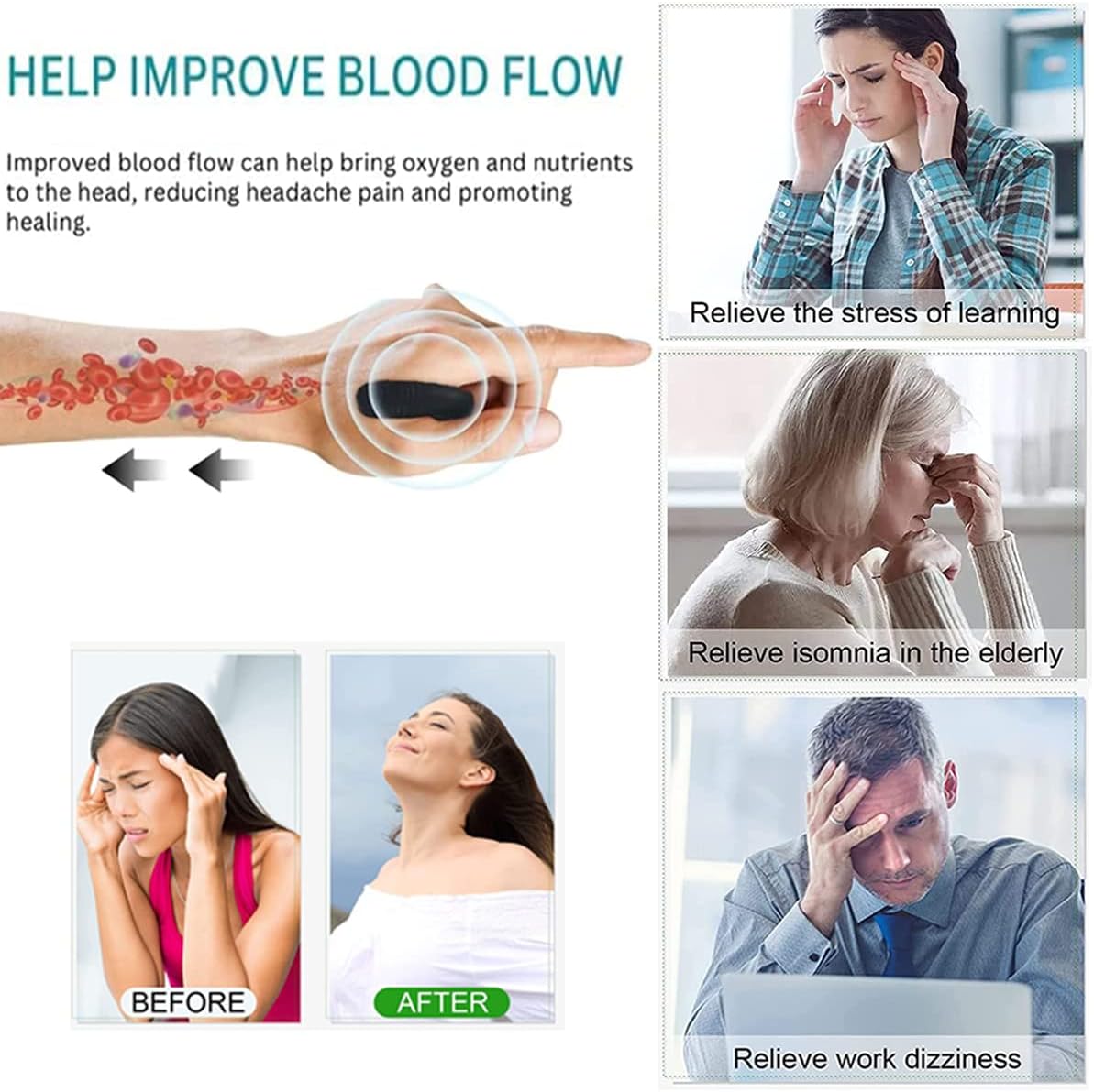 Hixideli ACU+ Sugar Control LI4 Acupressure Point Clip – Natural Blood Sugar Management