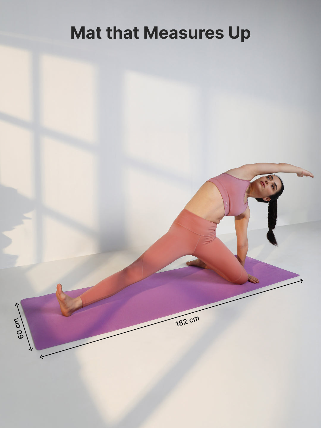 Cult Yoga Mat EVA 5mm with Carry Strap   Non-Slip, Lightweight & Cushioned Exercise Mat   Sweat-Resistant, Durable & Eco-Friendly for Yoga, Pilates, Stretching, Meditation & Home Gym   Purple