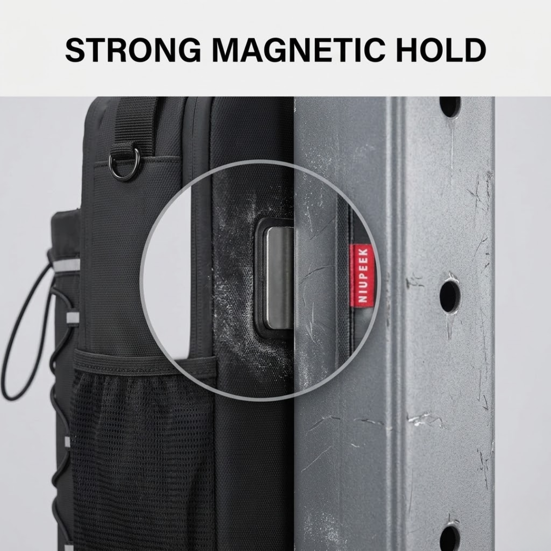 Smart Gym Organization Magnetic Storage Bag – Strong Magnetic Attachment, Multiple Storage Pockets, Water-Resistant – Keeps Gym Essentials Clean & Accessible