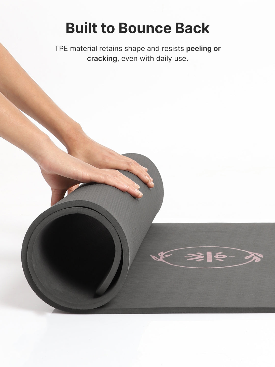 CULT Ultra Cushioned 8mm TPE Yoga & Pilates Mat   Eco-Friendly, Skin-Friendly, Anti-Skid, Tear-Resistant, Lightweight & Portable with Carry Strap and Bag  Ideal for Home, Gym & Outdoor Workouts - Dark Grey