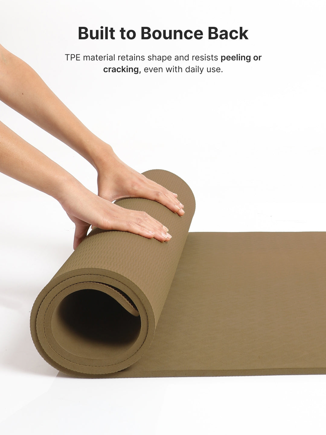 CULT Ultra Cushioned 8mm TPE Yoga & Pilates Mat   Eco-Friendly, Skin-Friendly, Anti-Skid, Tear-Resistant, Lightweight & Portable with Carry Strap and Bag   Ideal for Home, Gym & Outdoor Workouts - Brown