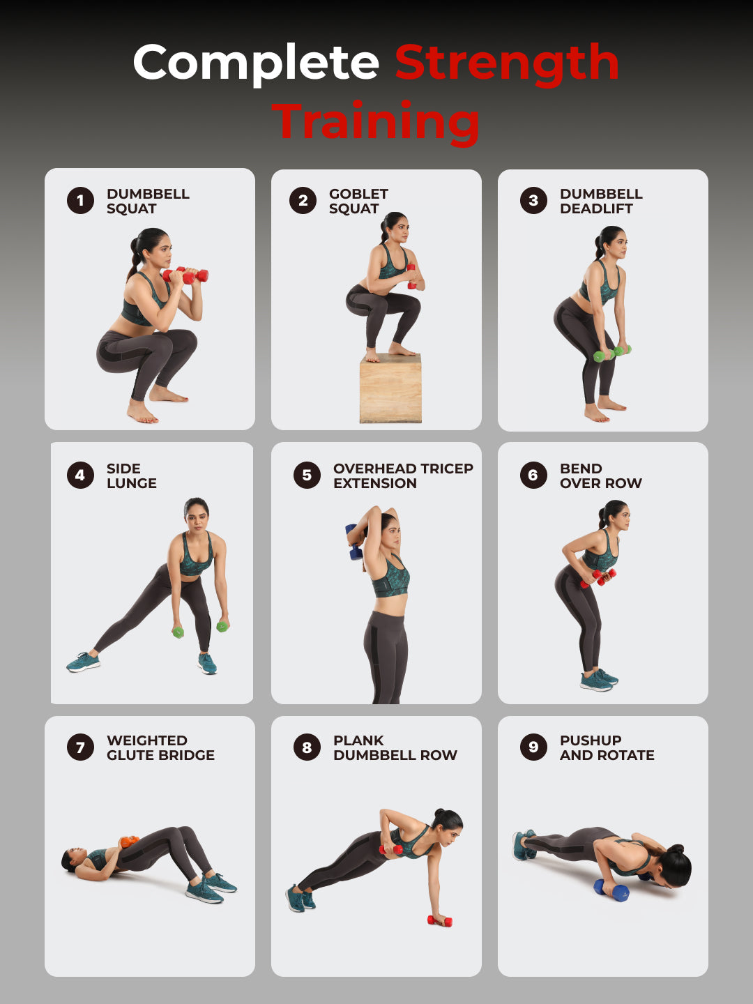 Cult Vinyl Dumbbells Combo for Home Gym Exercise (1kg + 3kg + 4kg Set) 16kg | Dumbbells with Rack