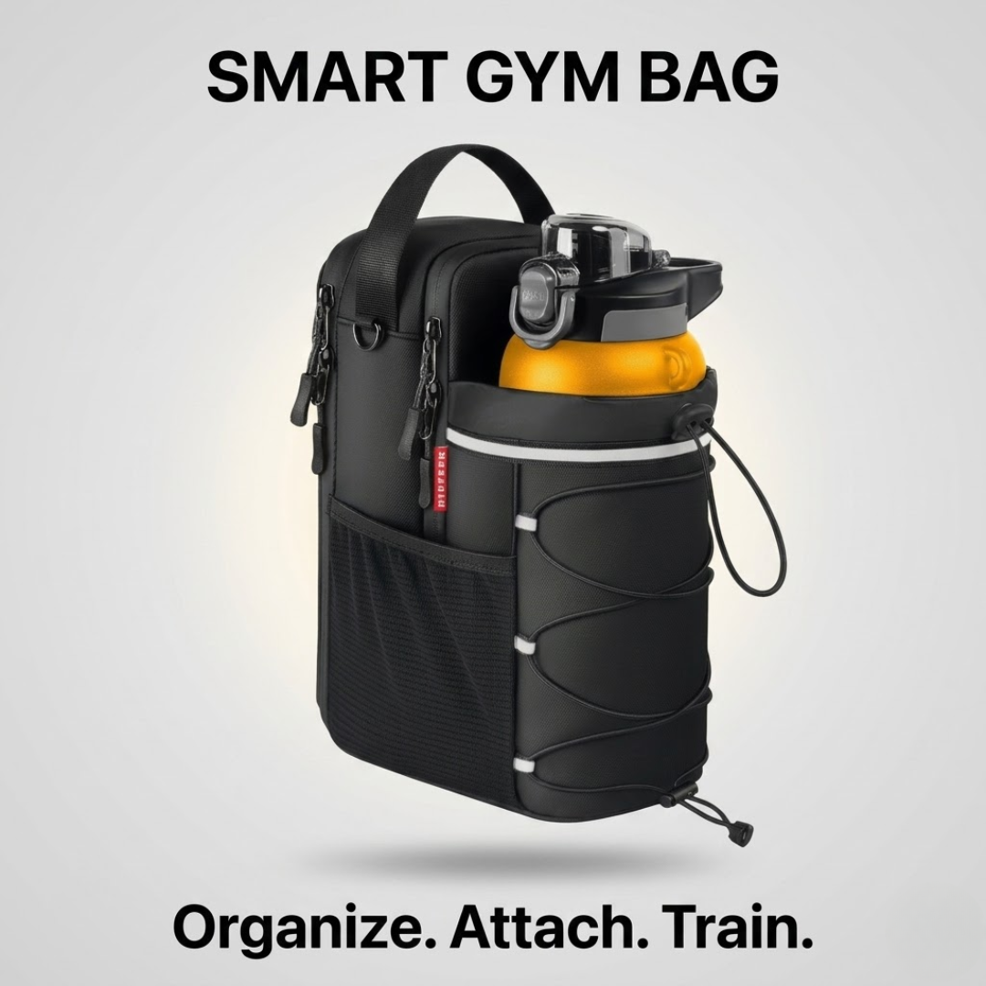Smart Gym Organization Magnetic Storage Bag – Strong Magnetic Attachment, Multiple Storage Pockets, Water-Resistant – Keeps Gym Essentials Clean & Accessible