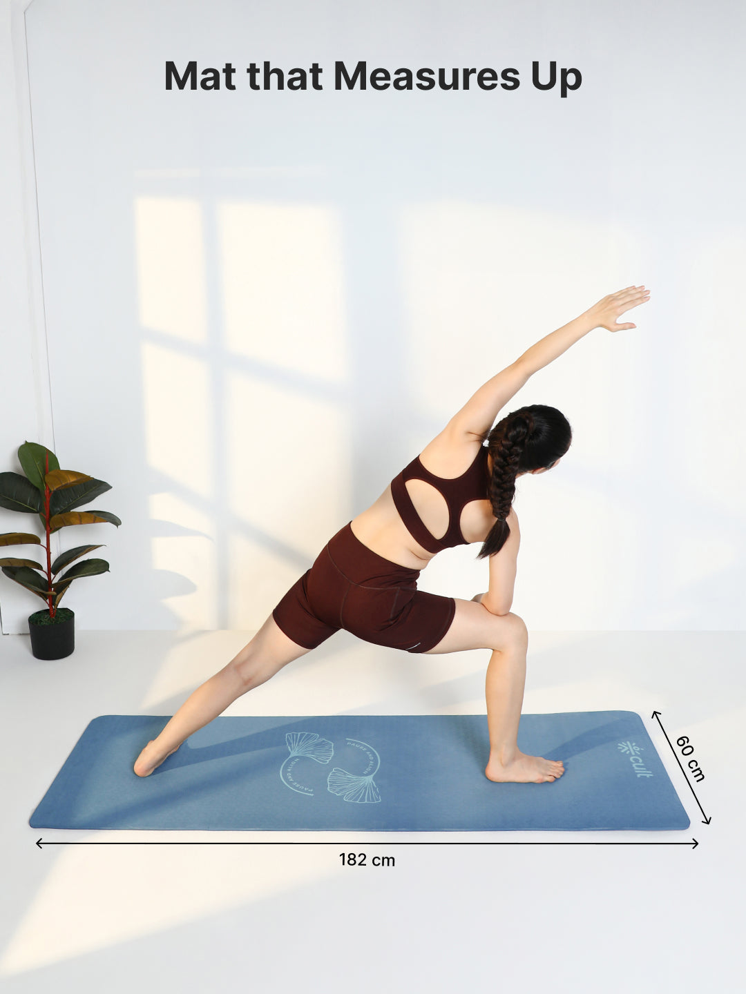 CULT TPE Yoga Mat 10mm Extra Thick with Carry Strap and Bag   Non-Toxic, Latex-Free, Anti-Slip, Tear-Resistant & Lightweight   Superior Cushioning for Joint Support, Meditation & Home Workouts- Teal