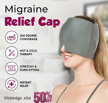 Migraine Relief Cooling Cap – Soothing Ice Pack Head Wrap for Headaches, Stress & Hangovers