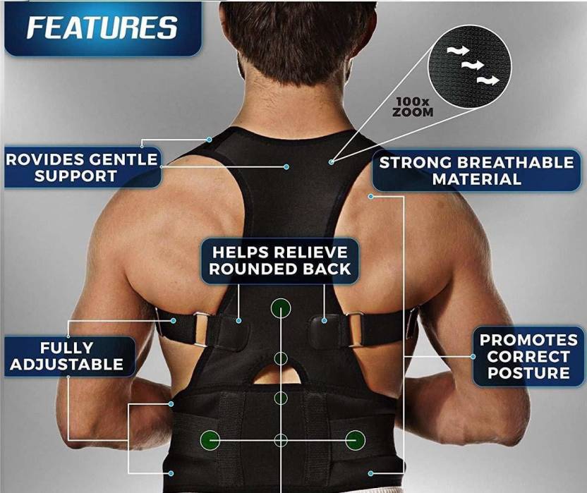 Premium Posture Corrector Belt Fully Adjustable Provides Gentle Support, Strong Breathable Material